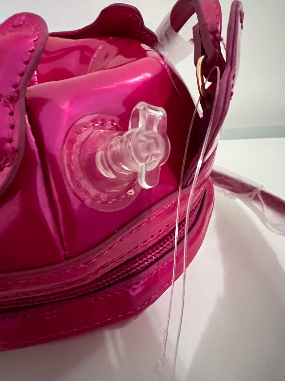 Betsey Johnson Hot Pink Flamingo Pool Floatie Crossbody Bag Hot as Flock - Picture 3 of 10
